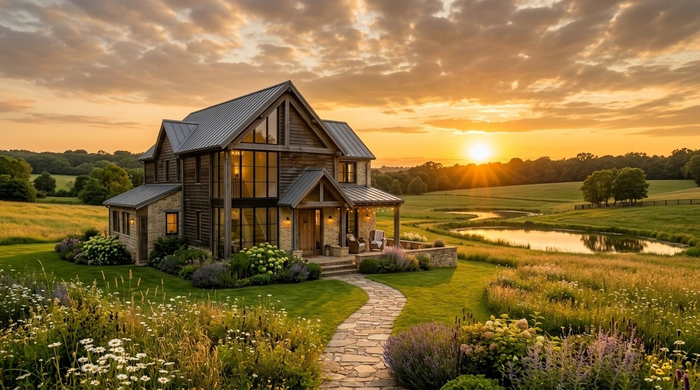 A_beautiful_luxury_farmhouse_surrounded_by_green_f_a666eb2cd0